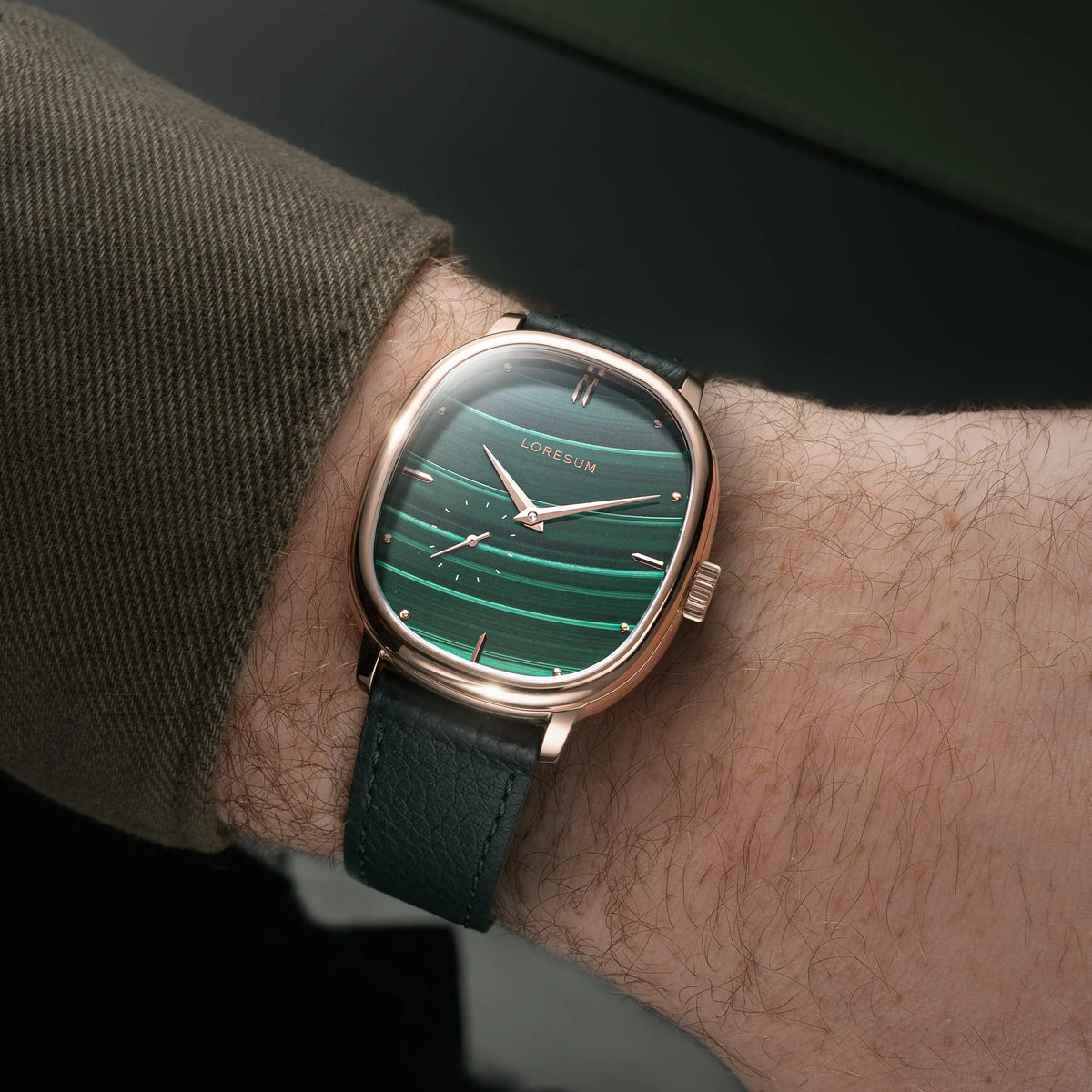 Loresum - LS06 - Malachite - Rose-gold plated
