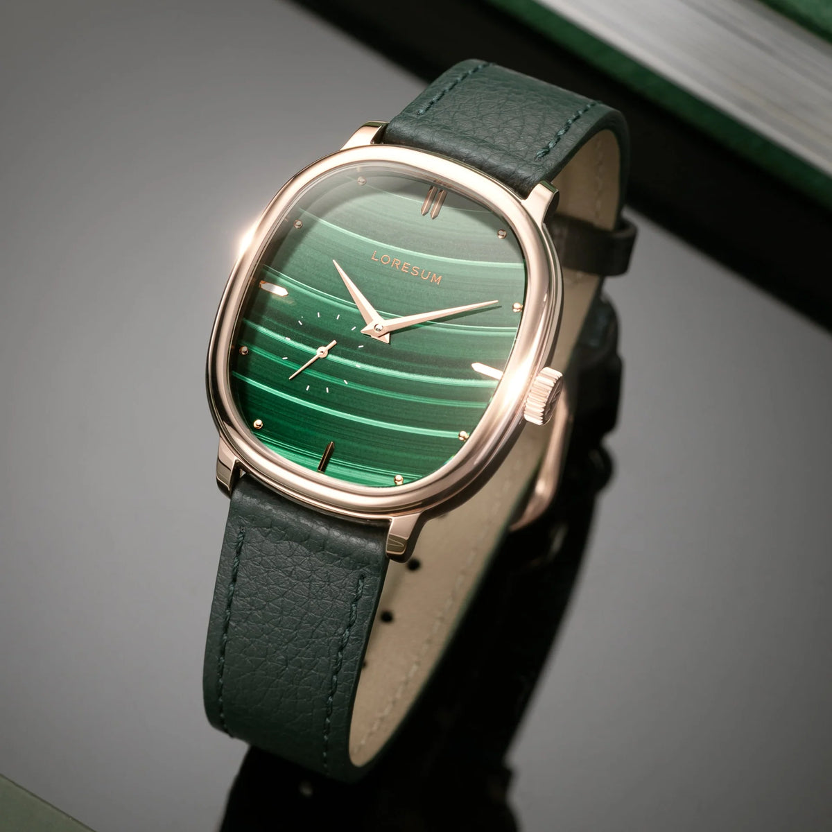 Loresum - LS06 - Malachite - Rose-gold plated