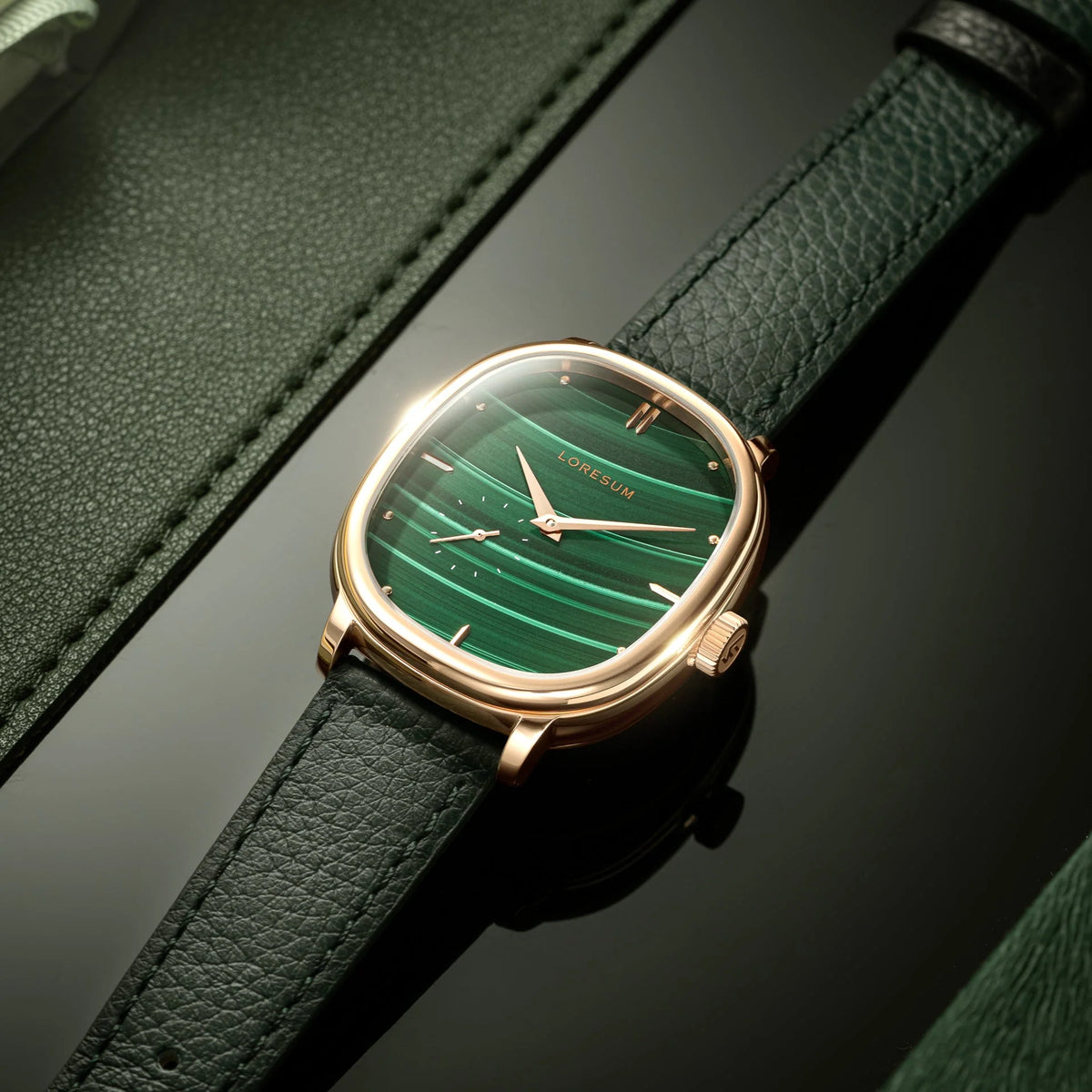 Loresum - LS06 - Malachite - Rose-gold plated