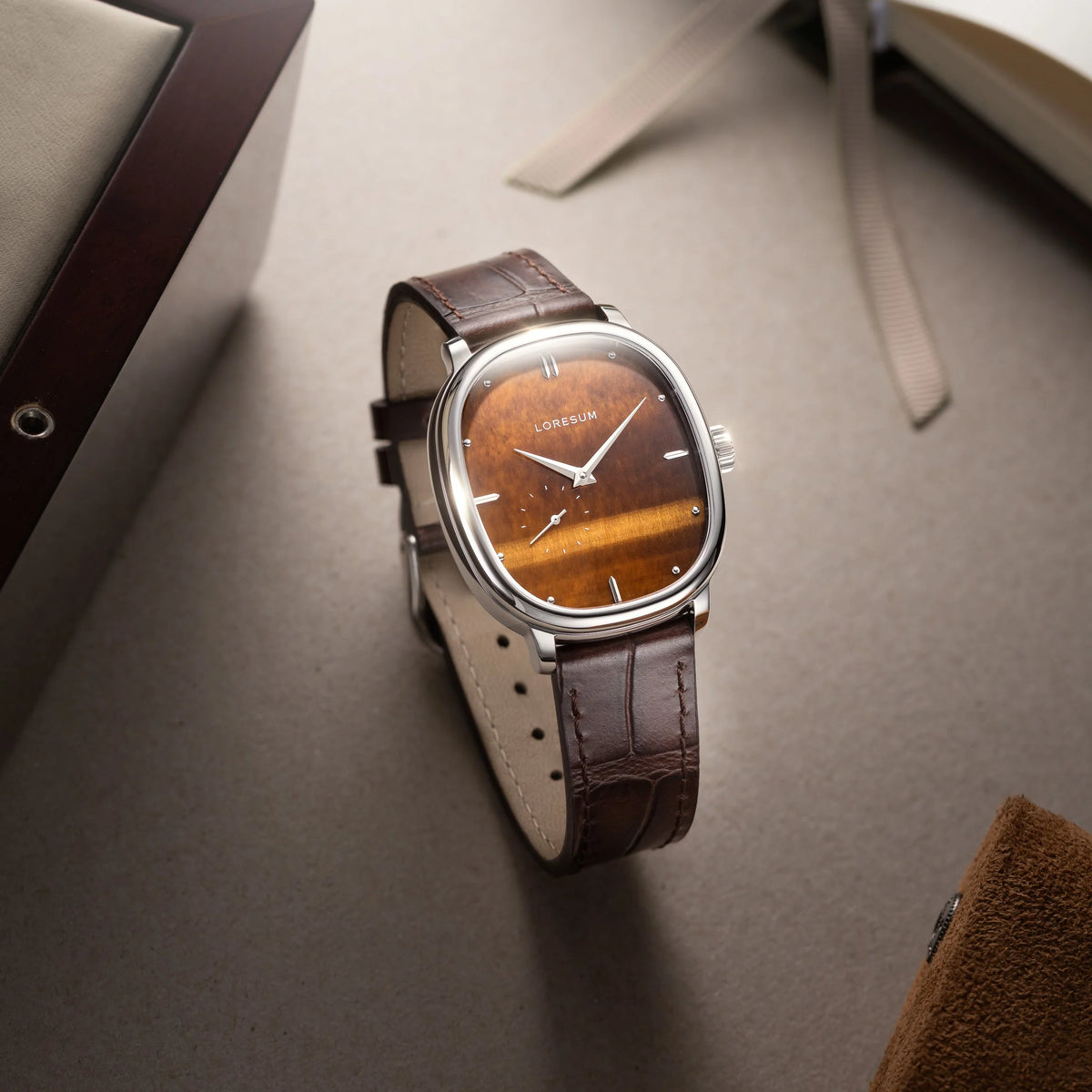 Loresum - LS06 - Tiger's eye - Stainess Steel